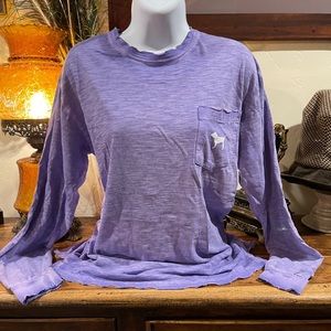 Pink by Victorias Secret purple tye-dye long sleeve tshirt